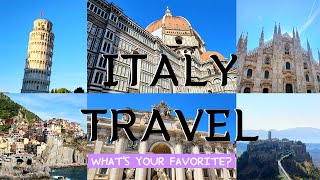 Travel Italy Where is your favorite city 🇮🇹Our visit to Rome Florence Milan Cinque terre Pisa [upl. by Tlihcox]