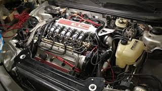 Alfa Romeo GTV 20 V6 Turbo first start after rebuild [upl. by Erdnassak719]