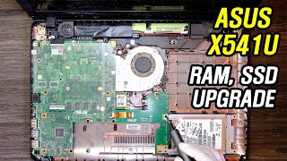 ASUS X541U Upgrade RAM SSD Hard Drive Disassembly [upl. by Bradski153]