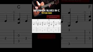 Beginner Fingerstyle Blues In C  Pattern 3 [upl. by Goodspeed]