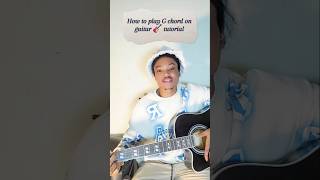 Learn G chord on guitar 🎸 tutorial tutorial trending [upl. by Izabel]