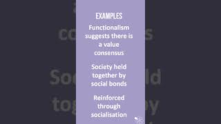 Consensus Theories  60 Second Sociology GCSE Sociological Theory [upl. by Avrom]