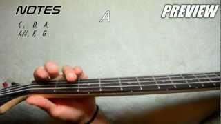 How to Play Locked Out of Heaven  Bruno Mars BASS tutorial chords [upl. by Bein]