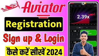 Aviator app mein registration kaise kare  Aviator game sign up kaise kare  aviator login process [upl. by Rollecnahc]