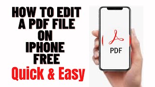 how to edit a pdf file on iphone freehow to edit downloaded pdf file on iphone [upl. by Lilith955]