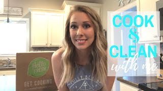 Cook HelloFresh With Me and Clean  Cook and Clean  Dinner Ideas [upl. by Nylarad]