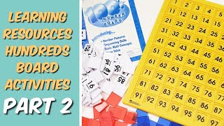 LEARNING RESOURCES HUNDREDS BOARD ACTIVITIES PART 2  Handson Math Activities [upl. by Petua]