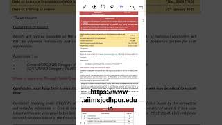 Master of public Health MPH admission notification AIIMS Jodhpur [upl. by Enibas]