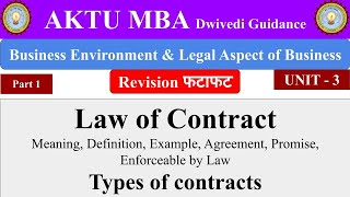 Law of Contract Definition Types of Contract Business Environment and Legal aspect of Business [upl. by Nagey]