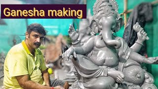 sculpting of Swami samarth pose Ganesh idol  clay modeling ganpati making marathiculture [upl. by Neehsar]