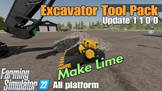 Excavator Tool Pack  FS22 UPDATE for all platforms [upl. by Anrev]