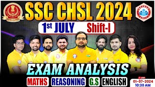 SSC CHSL Analysis 2024  1 July 1st Shift  SSC CHSL Question Paper 2024 SSC CHSL Exam Review Today [upl. by Zurn]