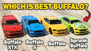 GTA 5 Online BUFFALO STX VS BUFFALO S VS BUFFALO VS SPRUNK BUFFALO WHICH IS BEST BUFFALO [upl. by Greggory572]