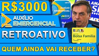 AUXÍLIO EMERGENCIAL RETROATIVO DE R3000 PARA PAI SOLTEIRO QUE ERA DO BOLSA FAMÍLIA E CADASTRO ÚNICO [upl. by Stilla]