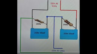 220v to 110v çevirici yaptık [upl. by Balcke]