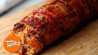 Bacon Weave Honey Mustard Chicken Roll Recipe  Weeknight Chicken Recipes  Twisted [upl. by Raamal]