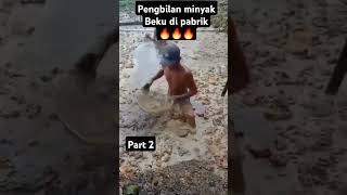 Pengambilan minyak beku di kolam pabrikmuatantrontonvlog [upl. by Alten]