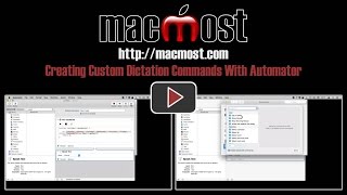 Creating Custom Dictation Commands With Automator 1059 [upl. by Eelrebma]