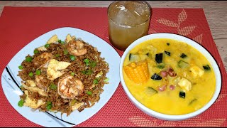 ♨️SOPA DE LEGUMBRES 🥘ARROZ CON CAMARÓN 🍲🍤Y JUGO DE NARANJILLA🍹🇪🇨 [upl. by Aihcrop26]