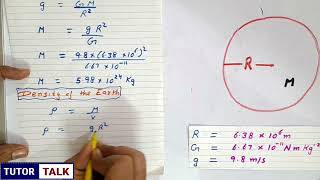 Derivation of Mass and Density of Earth  Formula  Class 11 Physics [upl. by Ajin]