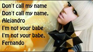 Lady Gaga  Alejandro  lyrics [upl. by Krishna77]