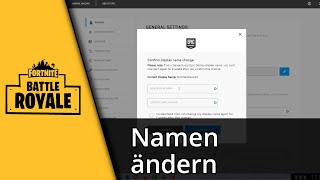 Fortnite Namen ändern  Name in Fortnite ändern ✅ Tutorial [upl. by Novaat459]