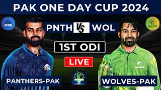 Live  PanthersPAK vs WolvesPAK  1st ODI  Pakistan Champion One Day Cup 2024 cricket live [upl. by Coughlin842]