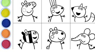 Peppa Y AmigosColores En Español Para Niñosvideos infantilDibujos Animados Para Dibujar [upl. by Suzzy]