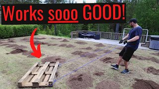 Step by Step Leveling with EASY tools and Reseeding entire lawn [upl. by Benia148]