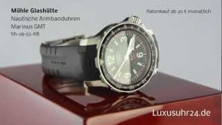 Mühle Glashütte Nautische Armbanduhren Marinus GMT M12853KB Luxusuhr24 ab 20 EuroMonat [upl. by Ateiluj]