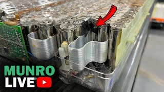 A FirstEver Tesla Teardown Model X Battery Pack Overview [upl. by Frayda]