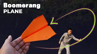 How to make your paper airplane work like a boomerang Paper plane king [upl. by Kired]