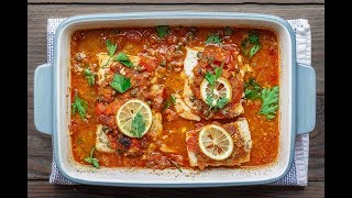 Mediterranean Baked Fish with Tomatoes and Capers [upl. by Trey]