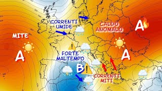 NON È INVERNO METEO PIOVOSO SULLITALIA FINO FINE FEBBRAIO CON ACCUMULI ABBONDANTI E FORTE MALTEMPO [upl. by Bever]