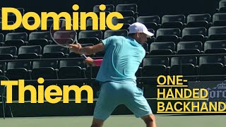 Dominic Thiem practice his amazing onehanded backhand [upl. by Jehial]