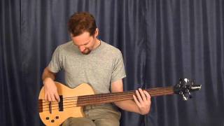 Veillette Paris 5string Fretless Bass playing Magnetic pickup only  Martin Keith [upl. by Mathia]