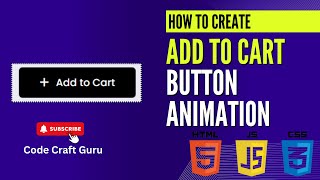 Animated Add to Cart Button using HTML CSS amp JavaScript  Easy Web Design Tutorial [upl. by Isahella]