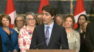 Le PM Trudeau prononce une allocution à l’occasion de la Journée internationale de la femme [upl. by Innad711]