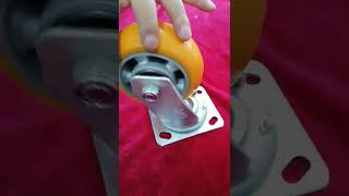 5 inch Round PU Aluminum Casters for cartscasterwheel handcart materialhandling [upl. by Ardnal591]