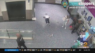 Bystanders look on after man sucker punched at Brooklyn mall [upl. by Suoirtemed329]