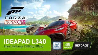 Forza Horizon 5  Ideapad L340 CORE i5 9300HF  GTX 1050 3GB Configuração Ideal [upl. by Blanka]