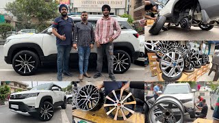 ❌ 20 inche alloy wheels Maruti Brezza  Brezza modified 2023  Brezza modification 2023✅ Alloy Wheel [upl. by Ateuqram]