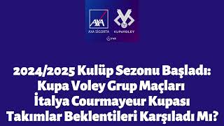 20242025 Kulüp Sezonu Başladı Kupa Voley Grup Maçları İtalya Courmayeur Kupası [upl. by Eninnaej704]