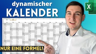 Excel Kalender 2024  Nur eine Formel😲📅 ewiger Jahreskalender mit Wochenende [upl. by Eeneg]