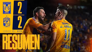 📹 Resumen Liga MX  Tigres 2  2 León  Jornada 10  Apertura 2024 [upl. by Yelsa842]