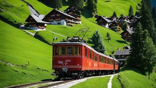 Best Scenic Train Ride In Switzerland🇨🇭Jungfrau Region  Grindelwald [upl. by Asha]