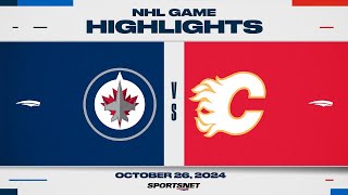 NHL Highlights  Jets vs Flames  October 26 2024 [upl. by Pollock194]