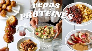 REPAS PROTÉINÉS Vegan Sain Délicieux [upl. by Ahsinom]