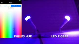 Philips hue VS Led Zigbee color comparison [upl. by Yanehs]