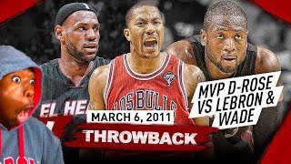 BIGGEST WHATIF  MVP DERRICK ROSE DESTROYED LEBRON JAMES AND DWYANE WADE REACTION 2024 [upl. by Shama]